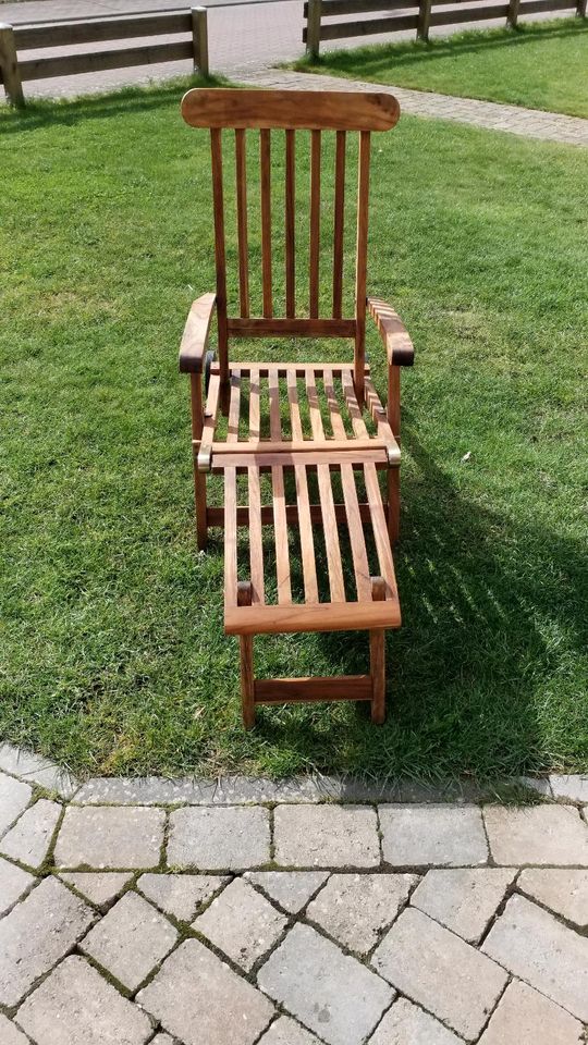 Deckchair aus Teakholz in Bomlitz