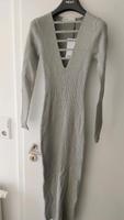 BERSHKA Strickkleid grau Winterkleid langes Kleid mit Schlitz Niedersachsen - Achim Vorschau