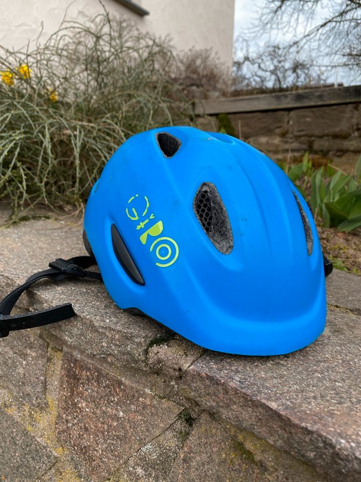 Fahrrad Helm Giro 49-53 blau Kinder in Schöllkrippen