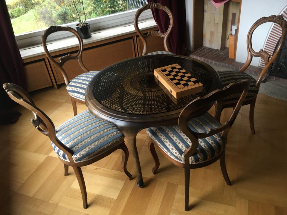 Sofa und 5 Stühle Louis XVI Stil Vintage Design Antike Handarbeit in Bad Brückenau