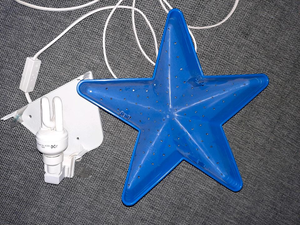 Stern blau Lampe mit Stecker und Schalter in Köln