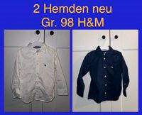 2x Hemd neu langarm weiß & dunkelblau H&M Gr. 98 Hessen - Eppstein Vorschau