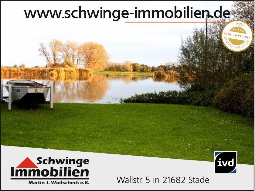 Uriges & altes Fährhaus mit Wassergrundstück zu verkaufen – incl. 2.200 m² Extra-Grundstück am Hafen. in Wischhafen