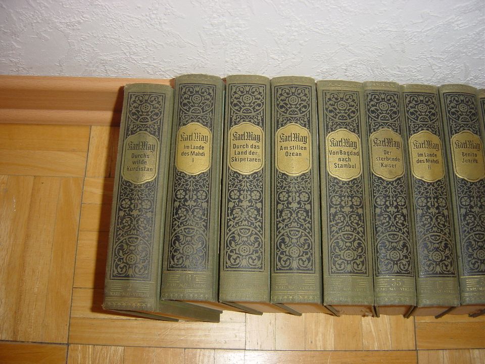 15 x Karl May Bücherbände aus 1952 / Karl-May-Verlag in Stuttgart