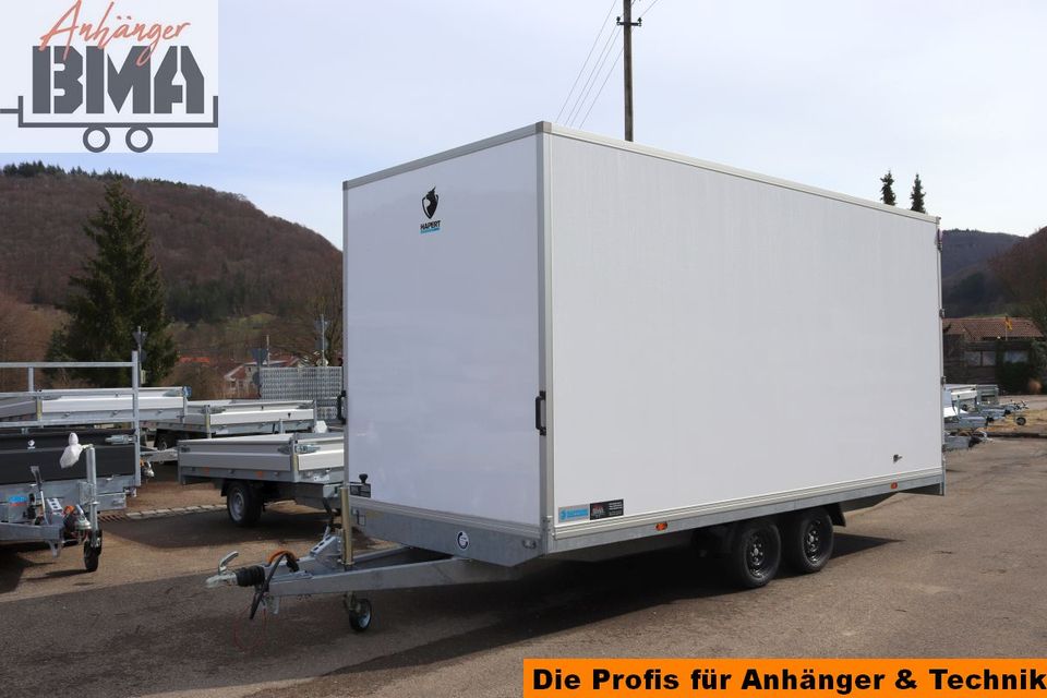 Hapert Kofferanhänger Sapphire H-2 505x220x230 3500kg Parabelfede in Mühlhausen im Täle