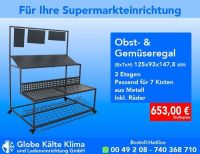 Obstregale, Gemüseregale, Supermarktregale, Wandregale, Stairs Extra, Regalsystem, Bioladen, Supermarkteinrichtung, Ladeneinrichtung, Regal, Einzelhandel Nordrhein-Westfalen - Mülheim (Ruhr) Vorschau