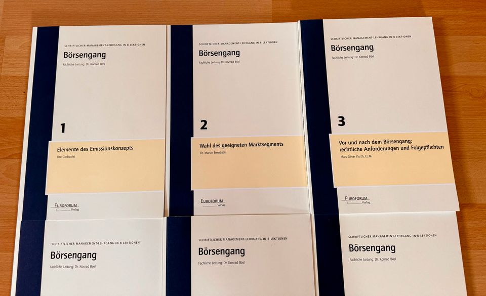 Management Lehrgang Material "Börsengang" in Leipzig