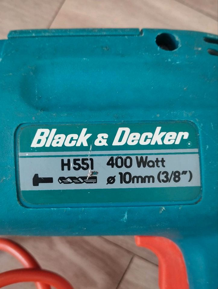 Black & Decker Elektrische Schlagbohrmaschine H551 400 W in Forchheim