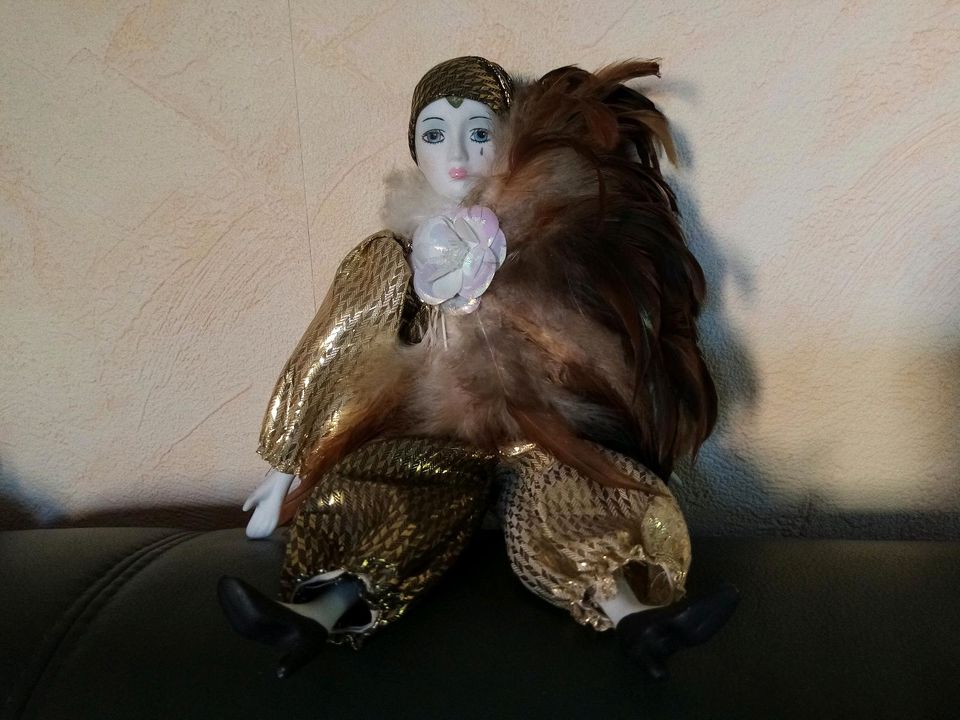 Pirot Harlekin Porzellan neu 20/34 cm Puppe Deko in Hamburg