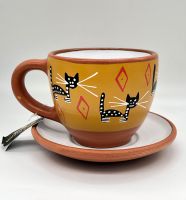 Tasse + Untertasse mit Katzen Jatum Maqui Artesanias Cusco Peru Hessen - Wiesbaden Vorschau