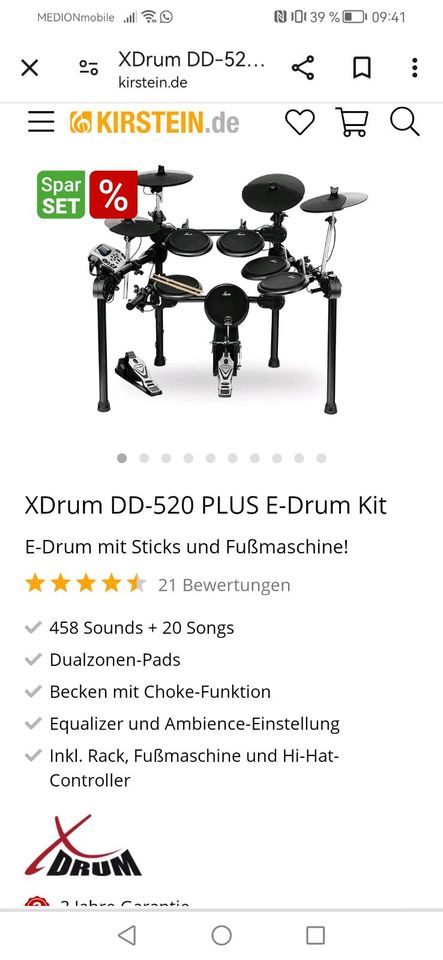 Schlagzeug Xdrum 520 Digital + Erweiterungsset in Chemnitz