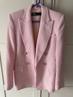 Zara Boucle Blazer Rosa Brandenburg - Oranienburg Vorschau