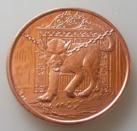 Kupfer Münze nordische Kreaturen Höllenhund Garm Medaille Niedersachsen - Hollenstedt Vorschau
