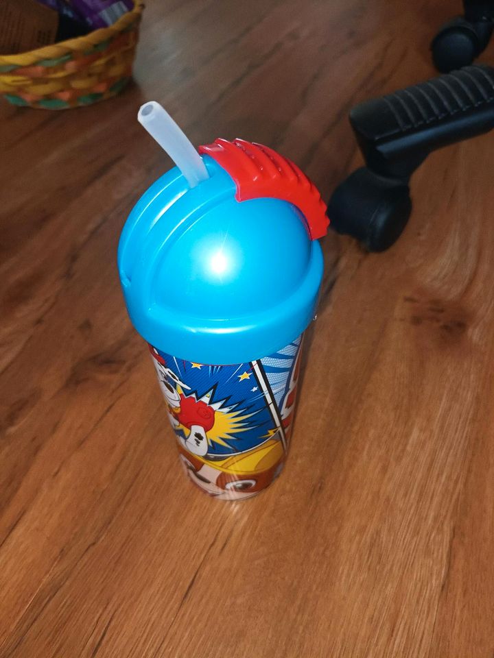 Trinkflasche Mit Strohhalm paw patrol 410ml neu in Klingenberg (Sachsen)