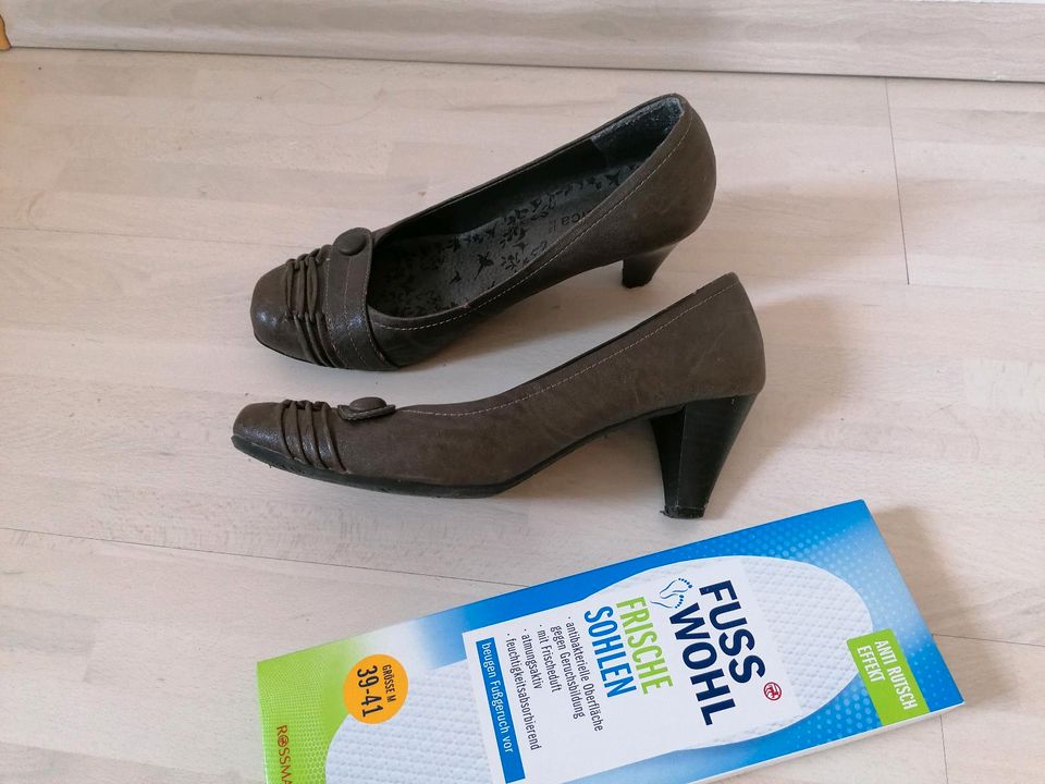 Pumps Absatzschuhe 39 Echtleder weiß schwarz braun in Erfurt