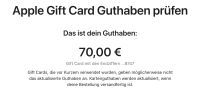 Apple Gift Card Guthaben iTunes günstig: 70 Euro Wert für 50 Euro München - Au-Haidhausen Vorschau
