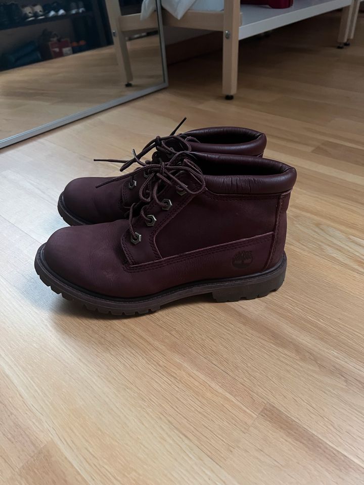 Timberland Boots Stiefeletten Gr. 37,5 Bordeaux NEUWERTIG in Krefeld