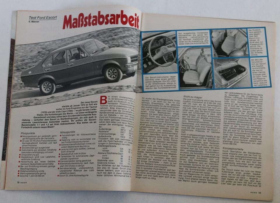 Ford ESCORT 1975 Literaturpaket 3 Hefte mot auto-journal u.a. in Neu Wulmstorf