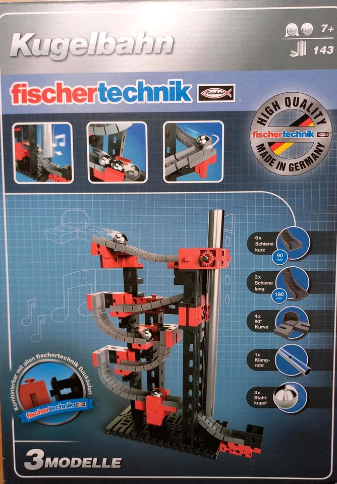 Fischertechnik Kugelbahn 3 Modelle mit Klangrohr in Berge