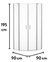 baliv Duschkabine DUK-90.50R 90 cm x 90 cm Chrom Niedersachsen - Laatzen Vorschau