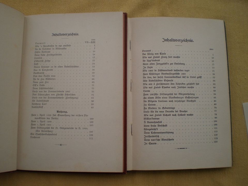 alt Buch Rudelschtadt Mundart Dichtungen Rudolstadt 1903/09 in Leipzig