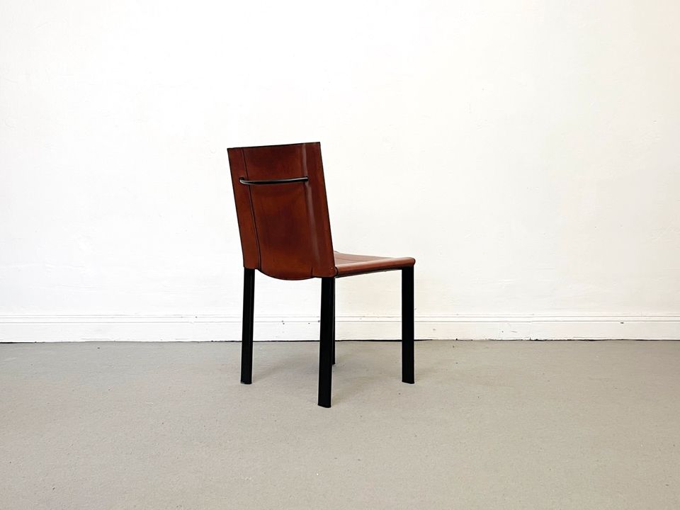 1/6 ital. Stühle Leder Carlo Bartoli Matteo Grassi Chairs 1980 in Berlin