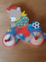 Kindergarderobe aus Holz, Teddybär auf Fahrrad Holzgarderobe Hessen - Fuldabrück Vorschau