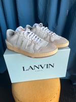 Lanvin Sneaker Clay Low beige Creme weiß Leder 38 Hessen - Seligenstadt Vorschau