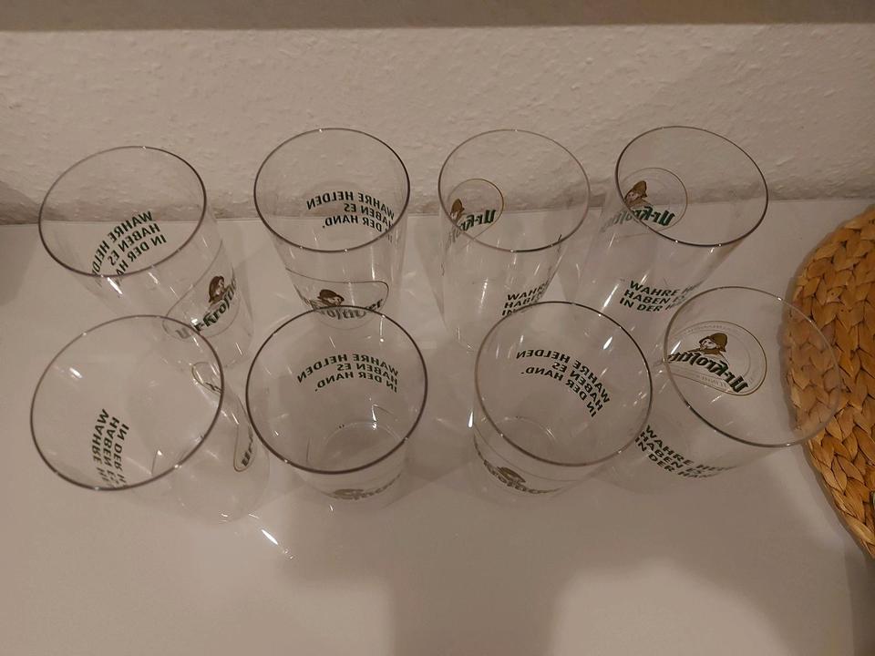 8 Hart-Plastik-Becher"Ur-Krostitzer"Bier Glas 0,4l Cup-Concept in Leipzig