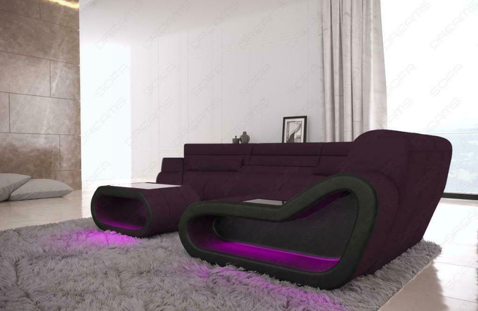 Sofa Polster Wohnlandschaft Couch CONCEPT C Form Polsterecke LED in Berlin