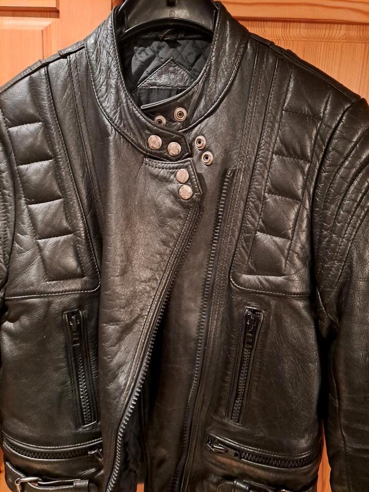 Krawehl Lederjacke Motorrad Leder Jacke gr 40 38 36 Oldtimer in Wissen