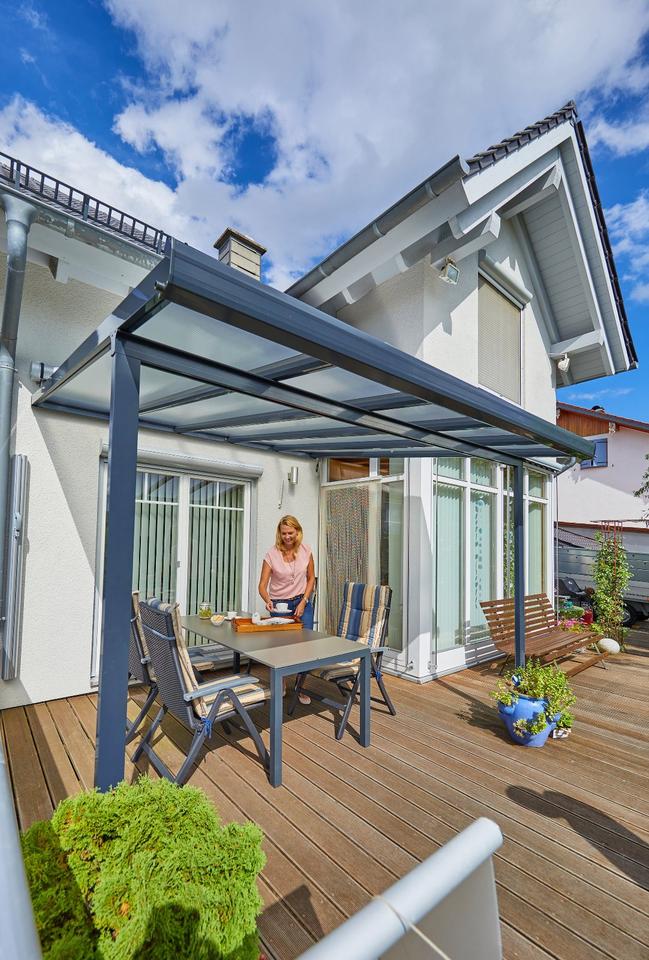 Terrassenüberdachung Gutta Bausatz Typ A Anthrazit 3x3 - Neuware in Moers