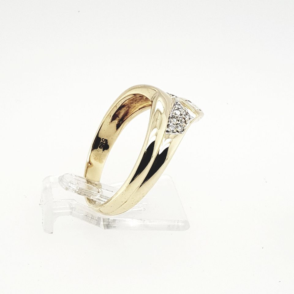 Brillant Diamant Gold Ring 585/14kt Gr.58 ca.0,24ct Brillantring in Kiel