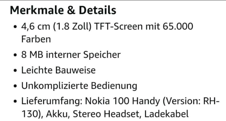 Nokia 100 RH 130, 8 GB in Erfurt