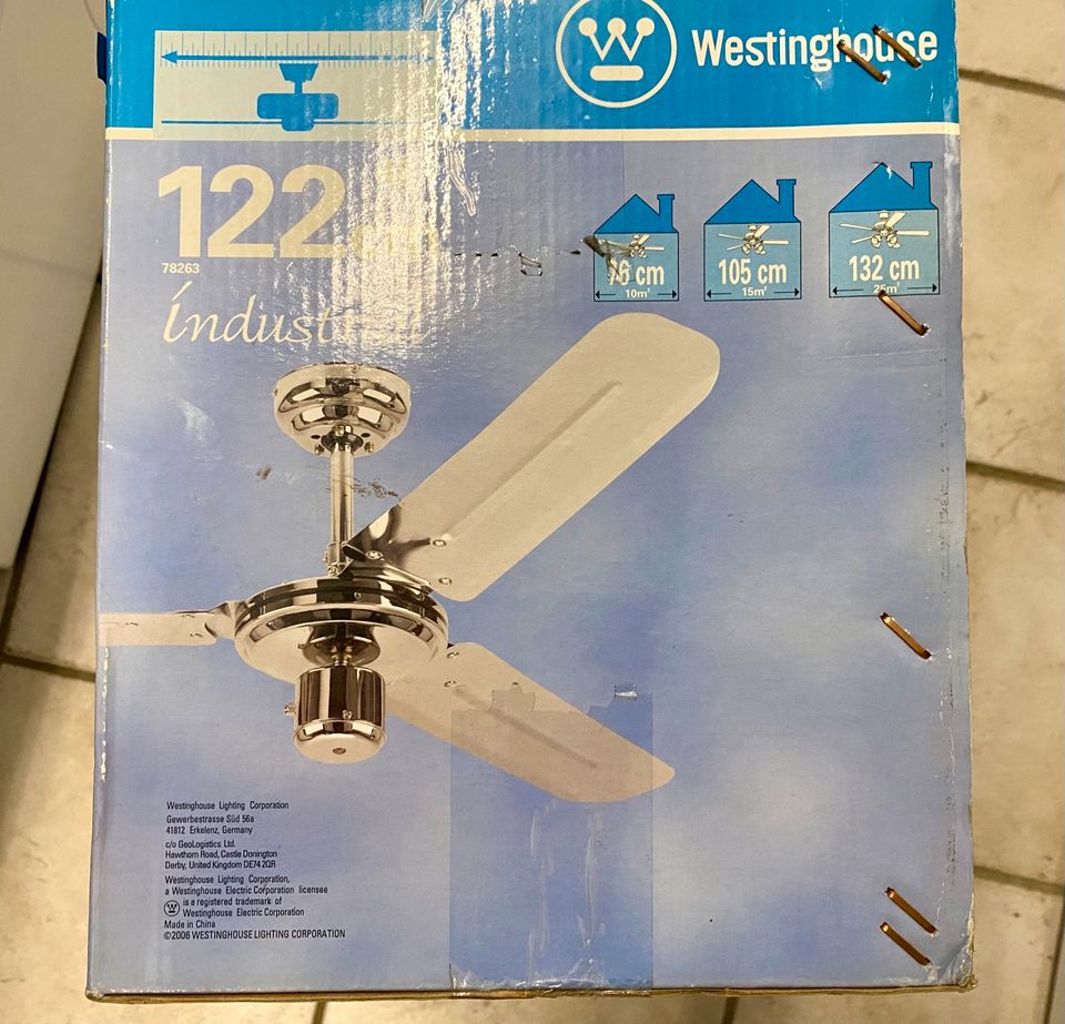 Deckenventilator mit Lampe Westinghouse industrial 122cm NEU OVP in  Brandenburg - Fürstenwalde (Spree) | eBay Kleinanzeigen ist jetzt  Kleinanzeigen