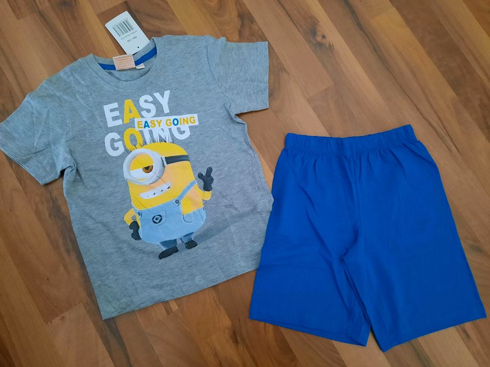 Minion Shorty Set. T-Shirt  + kurze Hose. Gr. 92/98 in Neckarwestheim