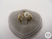 WERT 820,- RING DIAMANT PERLE 585er GOLD 196480 XXYY Hannover - Mitte Vorschau