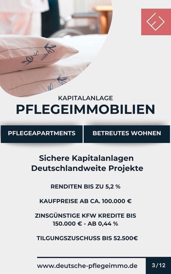 ✅ Kapitalanlage Pflegeimmobilie, KfW gefördert, Langfristig Verpachtet, Kein Vermietungsaufwand, Pflegeapartment, Wohnung im Pflegeheim, Betreutes Wohnen, Pflegewohnung, Pflegezimmer, Seniorenwohnung in Ochtrup