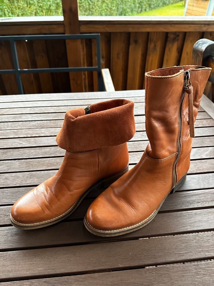 Damen Leder Boots in Sandesneben