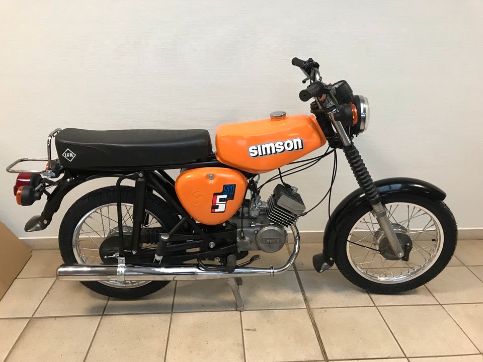 Simson S50 S51 12V Vape 4 Gang M500 Motor orange Neuaufbau 60km/h in Calbe (Saale)