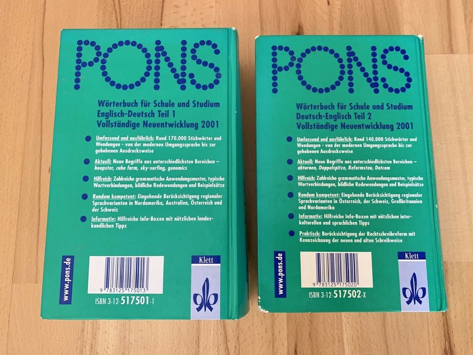 Pons Wörterbuch Englisch / Deutsch 2 Bände in Dornum