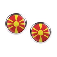 Mylery Ohrstecker Paar mit Motiv Mazedonien Macedonia Skopje Flag Hessen - Trendelburg Vorschau