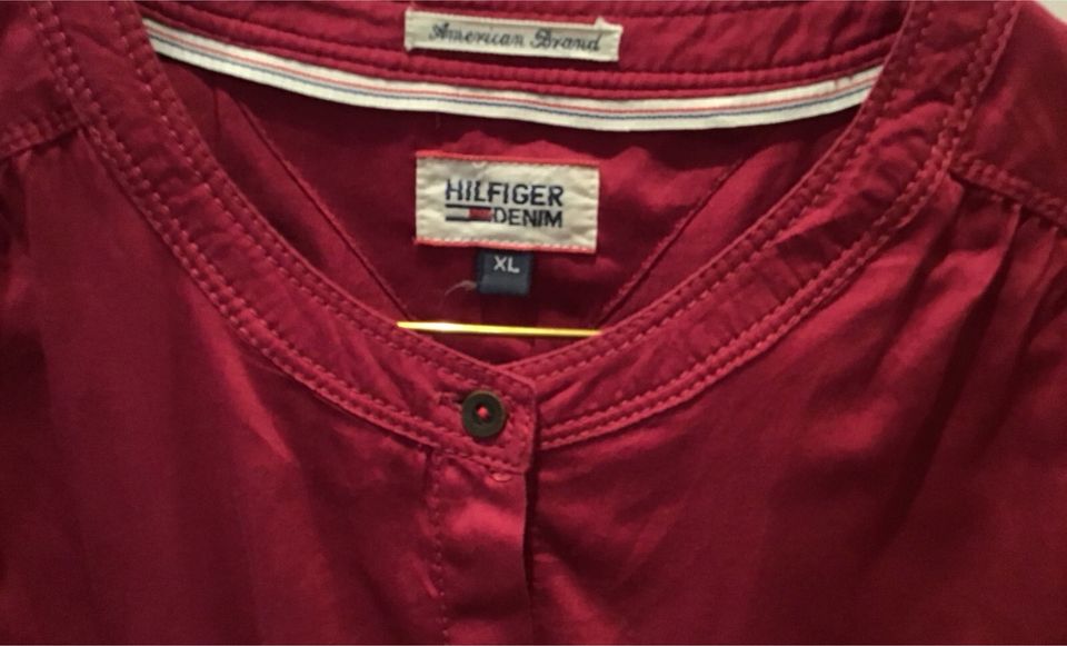 Tommy Hilfiger Bluse Damen - Gr. XL - versteckte Knopfleiste in Düsseldorf