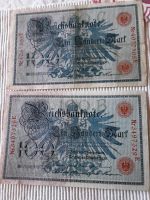 2 Reichsbanknoten,  100 Mark, 7.2.1908, rotes Siegel Nordrhein-Westfalen - Wermelskirchen Vorschau