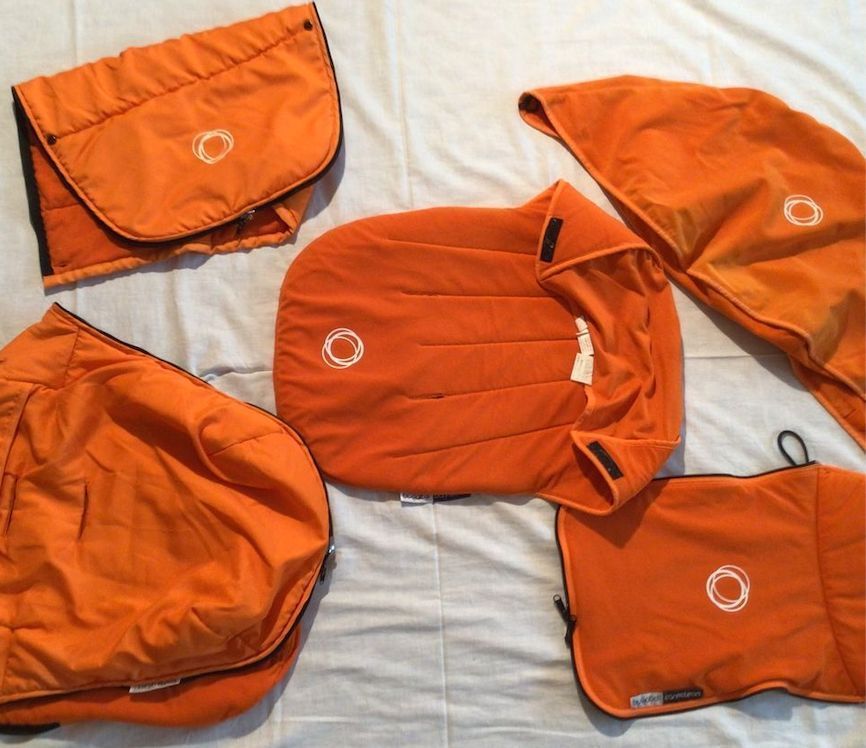 5 Teile Bugaboo Cameleon Kinderwagen Fußsack Haub Orange in Worms