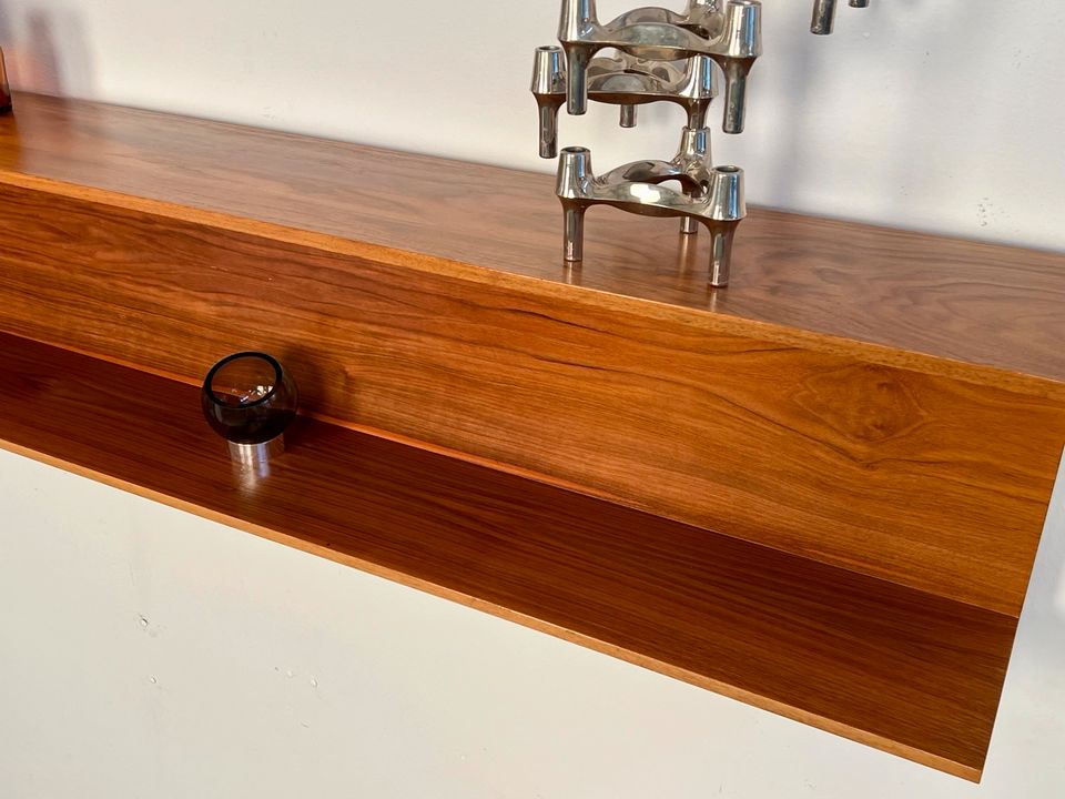 Vintage Wilhelm Renz Wand-Regal Teak | 60er Design Wirz in Duisburg