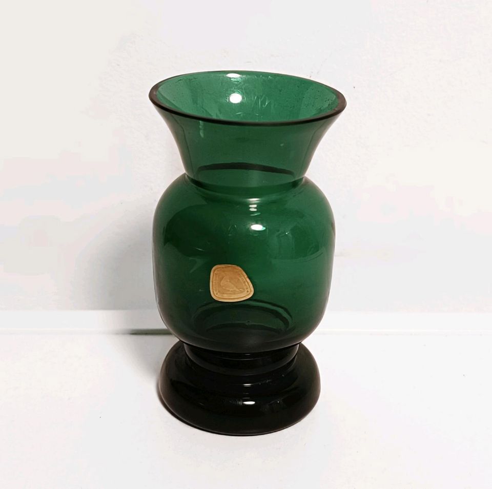 Alfred Taube Vintage Vase Dunkelgrün in Germering