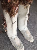 Leder Indianer Schuhe Stiefel Feder Italy Gr. 39 Unikat Niedersachsen - Vechta Vorschau