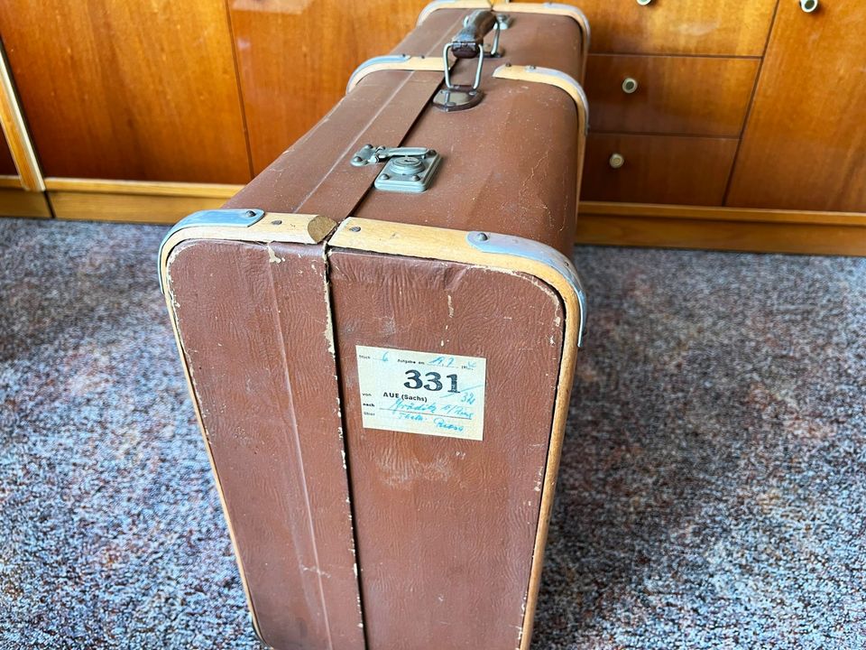 40er 50er Jahre Vintage Reise Koffer Reisekoffer Überseekoffer in Gröditz