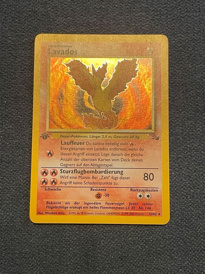 Pokemon Karten Arktos, Lavados, Zapdos holo - Fossil 1. Edition in Trier